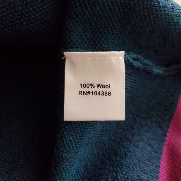 Garnet Hill Wool Cardigan Sz M Dark Academia Fair Isle Knit Sweater GrandpaCore - Picture 6 of 7